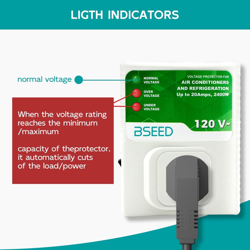 BSEED Surge Protector, Surge Protector Outlet for Refrigerator, Wall Power