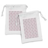 Ambesonne Cherry Blossom Fabric Pouch Set of 2, Hand Drawn