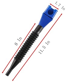 Automobile Oil Funnels, 2 Pcs Blue 11.5 Inch Plastic Automobile Fuel Scalable Flexible Pipe Funnel for Vehicle Refueling (Blue)
