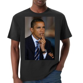 Barack Obama - Premium Men's Crewneck T-Shirt – Soft, Comfortable & Stylish Everyday Wear PTR #G332291, Black, Medium