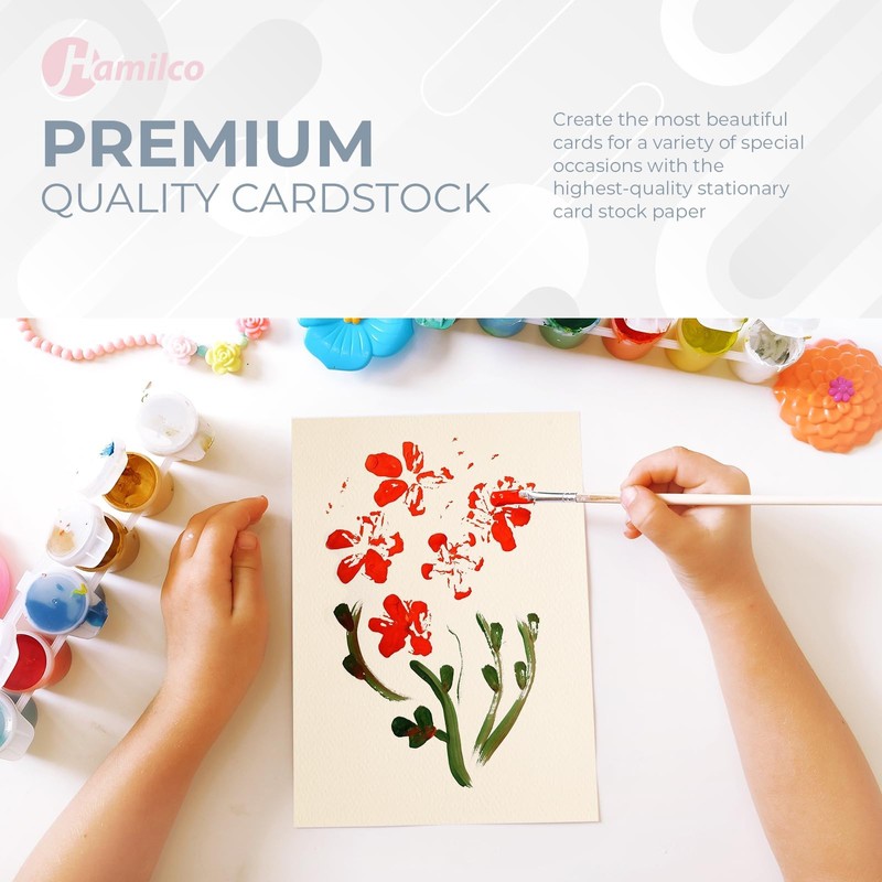 Hamilco Cream Colored Cardstock Thick Paper - Blank Index Flash