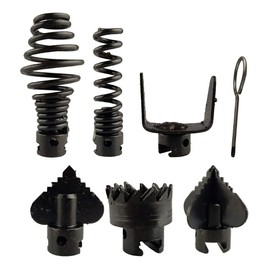 Juego de cabezales de corte de dragado de tuberías, 7 piezas de 16 mm, herramientas de limpieza de tuberías de acero al manganeso para limpiador de drenaje, piezas de máquina de dragado de tuberías (7)