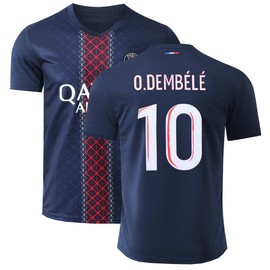DMDMK Paris #10 Dembele 2025/2026 Home Jersey, Shorts and Socks, Children's and Youth Size (Blue, 30 (12-13 J))