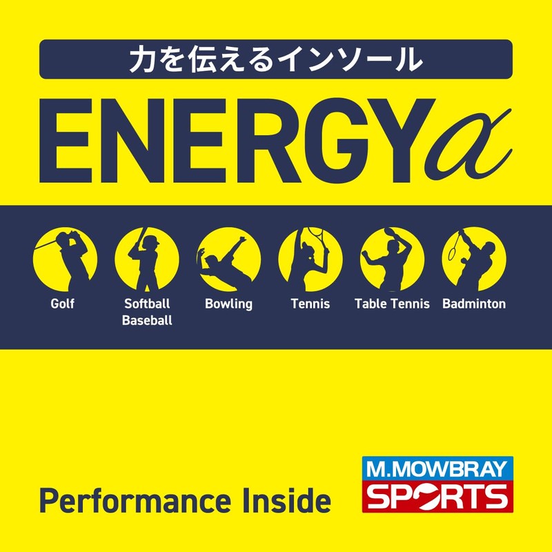 Mowbray Sports Energy α Insoles for Golf, Baseball, Bowling and