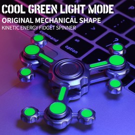 Boost Kinetic Energy Fidget Spinner Toy for Kids Adults, Glow in The Dark Big Hand Finger Spiner Spinning Top Desk Toy for Stress Relief Anti Anxiety, Brithday Christmas Stocking Stuffer