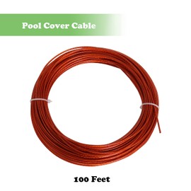 Pool Cover Cable Wire Ratchet Winch for Above Ground Swimming Pool Covers 100-Feet with Heavy-Duty Winch Winter Cover