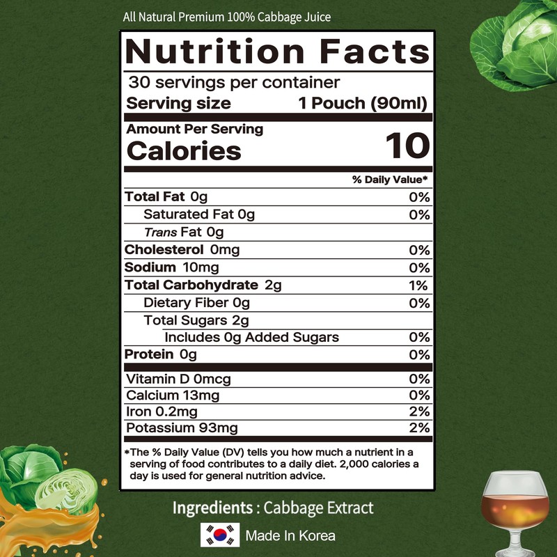 TerraPick Korean Cabbage Juice – Gut Health & Digestion Support,