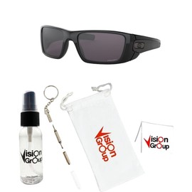 Oakley OO9096 Fuel Cell Sunglasses+ Vision Group Accessories Bundle(Polished Black/Prizm Grey (9096K2)