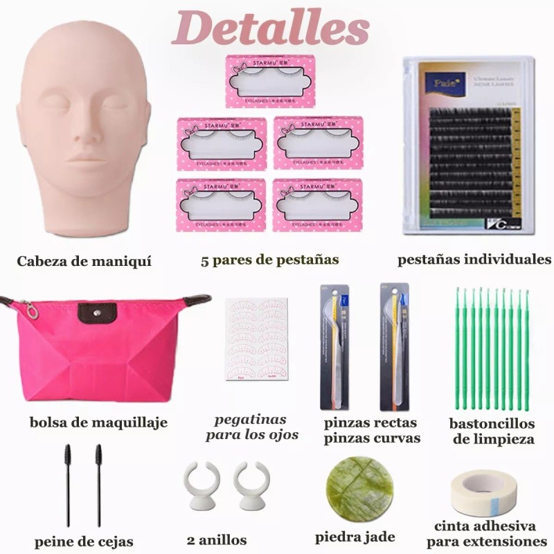 Repink Kit De Extensión De Pestañas Con Cabeza De Maniquí