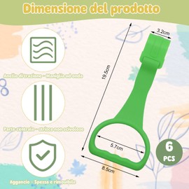 Scettar 6 Pieces Playpen Handles for Kids, Rings for Playpen for Kids to Help Children Learn to Stand, Hang Over Camping Bed for Kids, Large