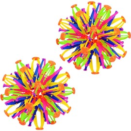 2 PCS Pelotas de Respiración Expandibles, Expande las Pelotas Plegables de 15cm (5.9 pulgadas) a 27cm (10.6 pulgadas), Juguetes Antiestrés y Descompresivos para Niños con Yoga, Ansiedad, TDAH, Autismo