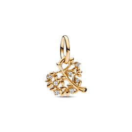 PAGOGO Sparkling Heart Family Tree Dangle Charm for Women Bracelets and Necklaces 925 Sterling Silver,Mother's Day Birthday Christmas for Women