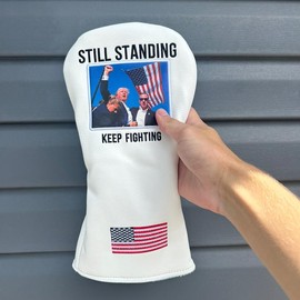 Trump Golf Headcover - Protective Design with Iconic Trump Logo, White Color, Lightweight & Durable Material, Easy to Use equipment - Club: Wood Headcover