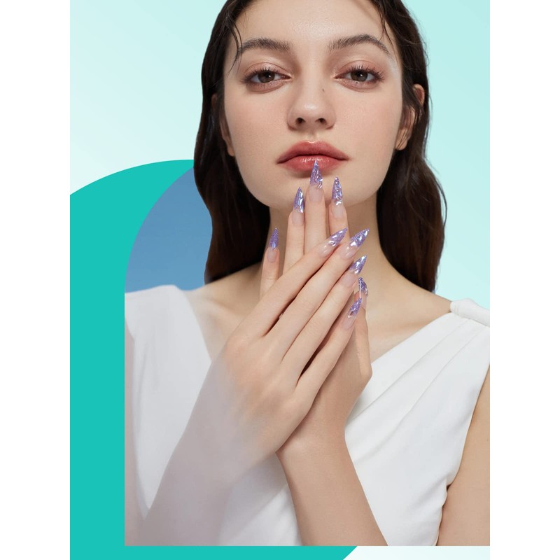 Deciniee Nail Tips, Pack of 240 Full Coverage Square Straight
