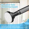 AIZESI Spring Tension Curtain Rod 29-63 Inch Black Stainless Steel