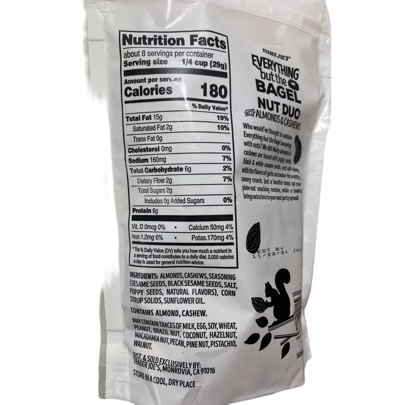 Trader Joe's Everything But The Bagel Nut Duo with Almonds