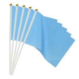PATIKIL Mini Blank Flags，20 Pcs Light Blue Small Sublimation Colored Flags to Decorate for Card Game Birthday Yard Lawn Ground Marking Sport Golf Party Graduation Irrigation, 11.8"x8.3"