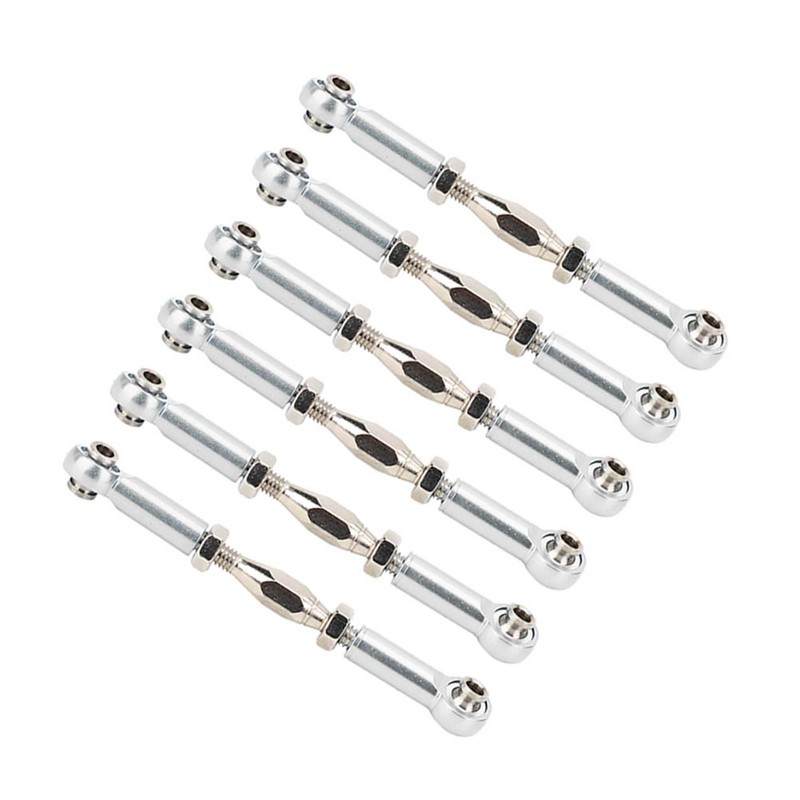 6Pcs Aluminum Alloy Adjustable Push RodsTurnbuckle Rod Linkage Accessories for