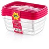Hobby Life 0.3 Litre 3-Piece Plastic Trend Rectangular Storage/Food Saver