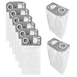 8 Pack HEPA R25 Vacuum Replacement Bags for Riccar R25 Series R25S, R25D, R25P Upright Vacuums Cleaner Filter, #Part R25HC-6
