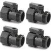 Unbranded 4 Pack 3/4" Garden Hose Shut off Valve,1-Way Restricted-Flo