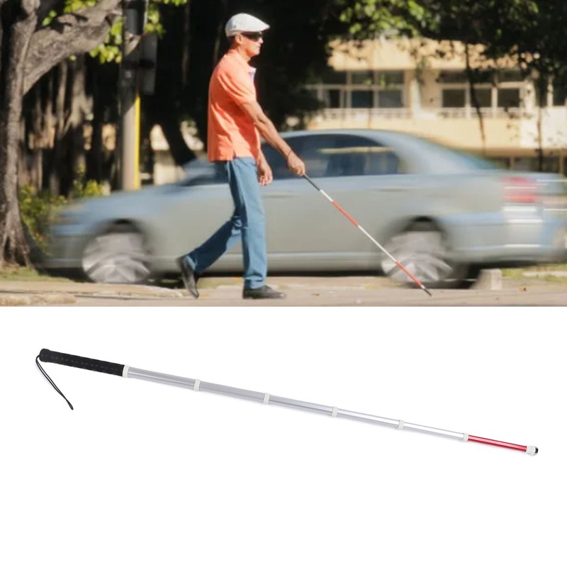 7 Section Blind Cane Collapsible Lightweight Portable Assistive Folding Walking