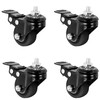 VIVO 1.5 inch M8 Threaded Locking Caster Wheels, Set of