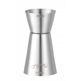 HENDI Measuring Jug Double Dimensions 2.5cl and 5.0cl Diameter 40 x Height 85 mm Stainless Steel