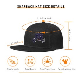 Flat Bill Hats for Men Anger Black Panther Lids Animal Paws Hat Mens Snapback Hats Flat Brim Trucker Dad Baseball Cap Adjustable Snap Back Comfortable and Cool Boys Hat and Dad Gift for Any Age