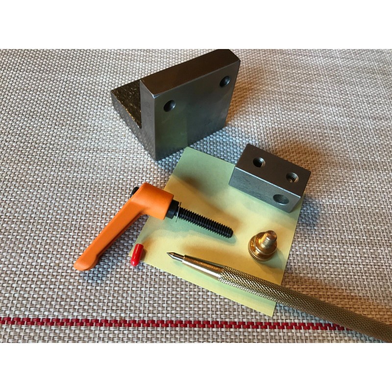 Knife Maker's Center Line Scribe, Angle Block Scribe, 2X72 Knife