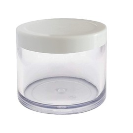 BH PLAST [ Pack of 4 PCS] 100 Gram Acrylic Cosmetic JAR for Body Butters, Creams, LIPBALM and Scrubs, Cosmetic Grade Travel Friendly JAR, CLEAR, 100 GRAM, Travel Accessories