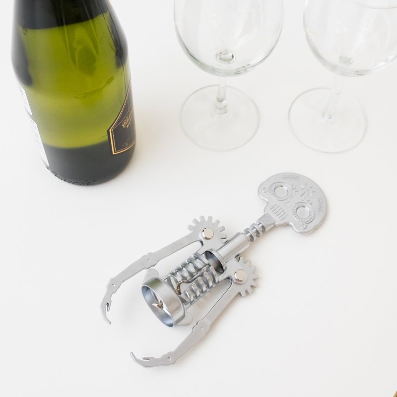 Kikkerland Day of the Dead Corkscrew, Day of Dead, Silver