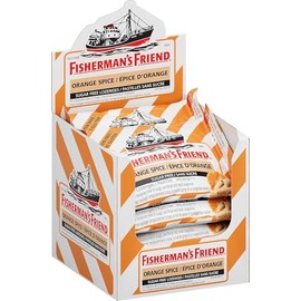 Fisherman’s Friend – Sugar Free Orange Spice | For Temporary Relief of Cough & Sore Throat | 8 Packs of 22 Lozenges (176 Total Count)