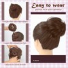 Straight Hair Scrunchies for Women, Elastic Hair Bun, Messy Bun
