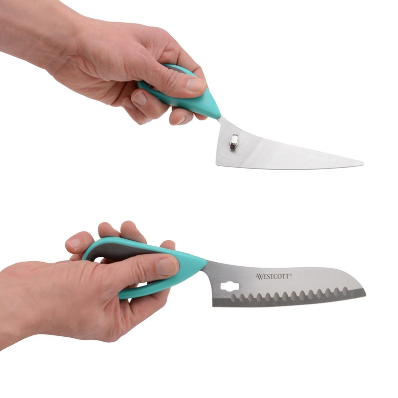 Westcott Titanium-Bonded Soft Handle Kitchen Pizza Scissors with Detachable Handles,