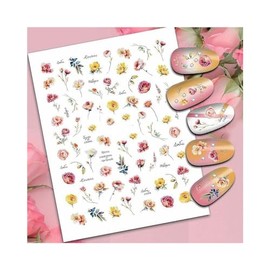Flower Blossom Branches Nail Stickers Leaves Flower Leaf Branches Nail Decal 721 Nail Wraps Stickers Manicure Supplies for Women Nails Full Long Lasting Easy Apply and Remove