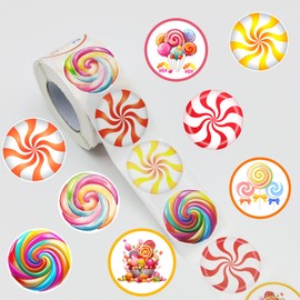 500 Pcs Cute Candyland Candy Land Roll Stickers,Sweet Candyland Birthday Party Favors Supplies Decorations Goodie Bag Stuffers Prize Labels