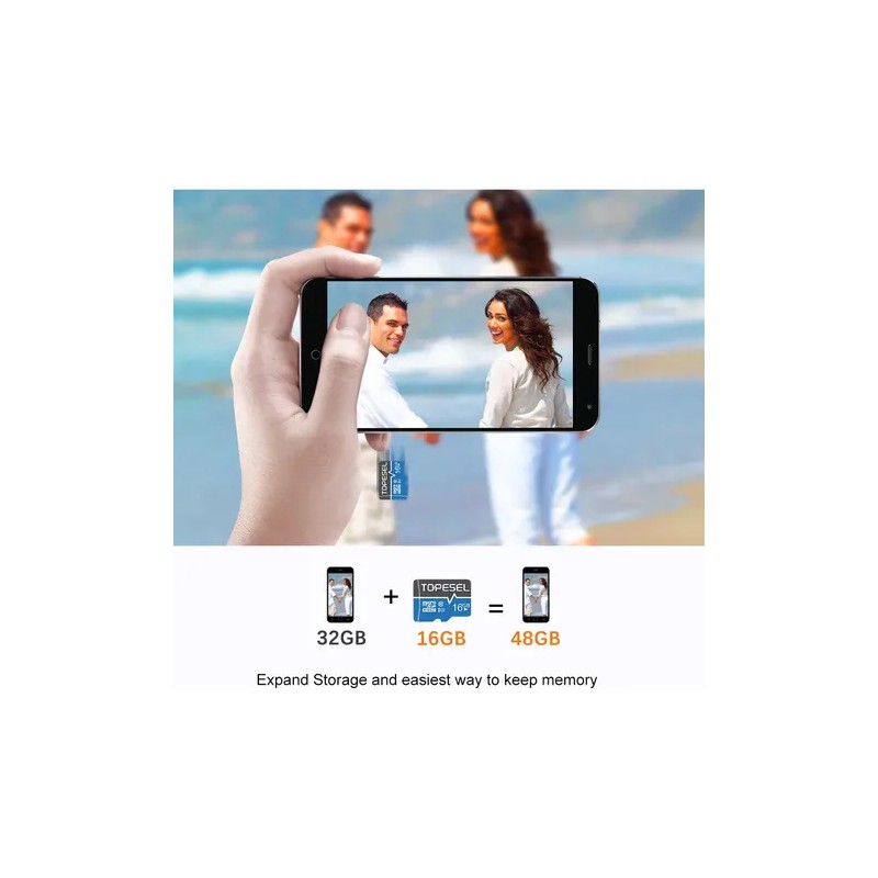 2 Tarjetas de Memoria Micro SDHC 16 GB Topesel con