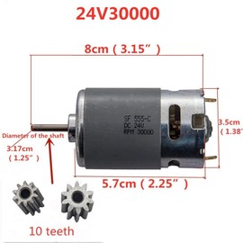 24V555 30000RPM Electric Motor RS550 24V Motor Drive Engine Accessory for Car Children Ride on Toys Replacement Parts