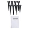 Zhengmy 8 Packs Threaded Spike Flood Light Ground Stake Metal