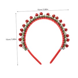 SAFIGLE 2pcs Christmas Party Headbands for Women Colorful Bell Holiday Hair Accessories Festive Cloth Design Comfortable Fit for Party Celebrations