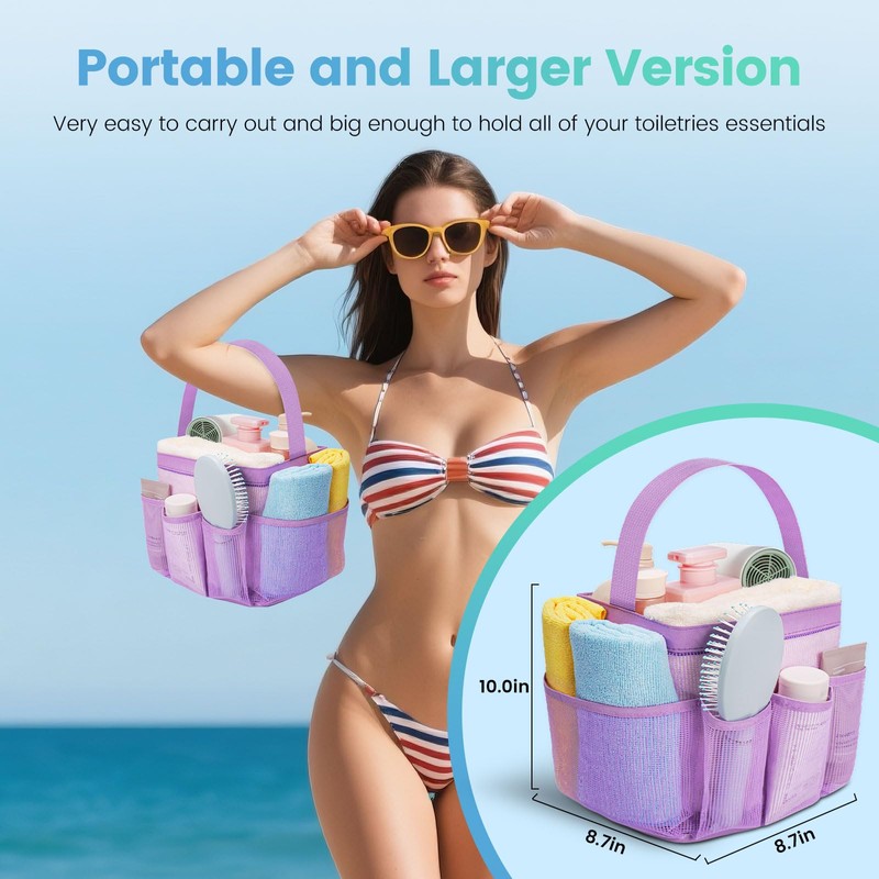 Asisnt Camping Essentials Shower Caddy Portable for College Dorm Room