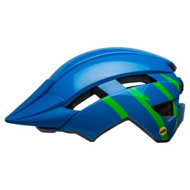 Bell Unisex Youth Sidetrack Ii MIPS Cycling Helmets Strike Gloss Blue/Green, One Size