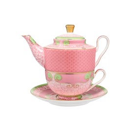 Maxwell & Williams Wicked Pink Goes Good with Green Tea for One and Infuser in Glinda Gift Box, 380 ml Capacity, Pink