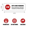 Magnetic Sign "Bitte keine Werbung!" in White for Your Letterbox