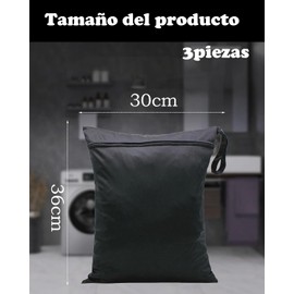 3 Bolsas para Ropa Mojada, Bolsas Impermeables para Viajes, Natación, Gimnasio, 36x30 cm, Tela Oxford, Organiza Ropa Húmeda y Seca, Ideal para Padres y Viajeros Frecuentes