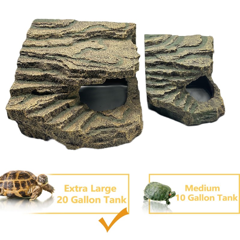 Tfwadmx Large Turtle Basking Platform, Bearded Dragon Hide, Reptile Cave