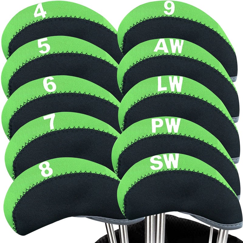 Golf Iron Head Covers with Number Printed Value 10 Pcs/Set,