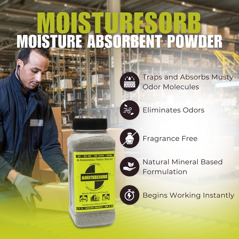 MOISTURESORB Natural Moisture Absorbent Powder: 2. lb. Bottle - Powder