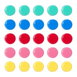 WeddHuis Fridge Magnets, Magnets for Magnetic Board, Fridge Locker Magnets, Colourful Round Decorative Magnets, Small Strong Magnets for Fridge, Magnetic Wall Pack of 20